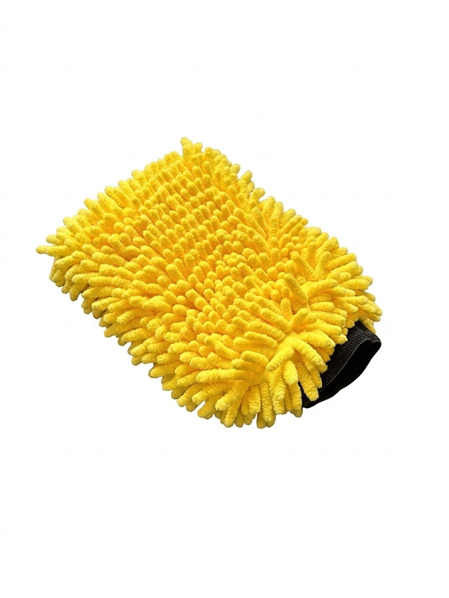 Guante De Lavado Microfibra Amarillo